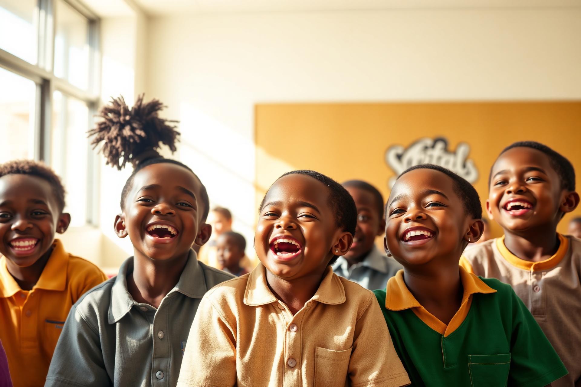 Happy children at St. Gabriel's Dayspring School
